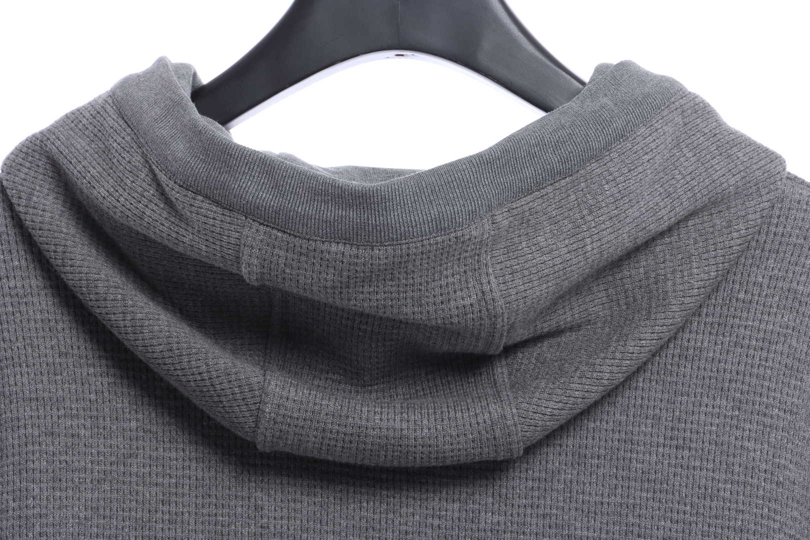 Thom Browne Waffle Hooded Cardigan Light Grey