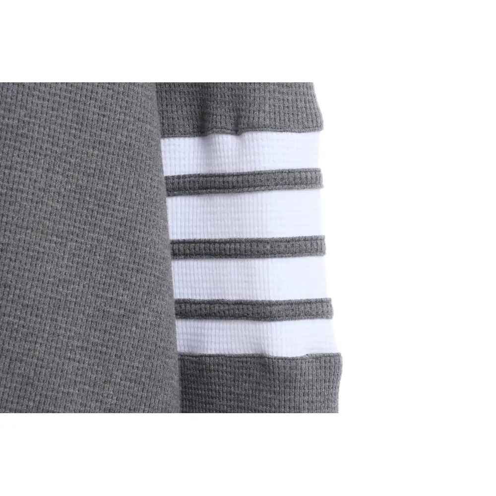 Thom Browne Waffle Hooded Cardigan Light Grey