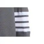 Thom Browne Waffle Hooded Cardigan Light Grey