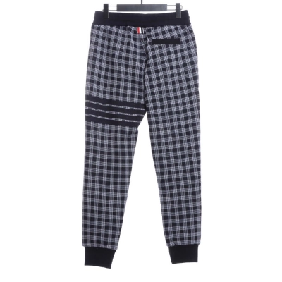 (Special offer) Thom Browne Check Jacquard Trousers Blue 02
