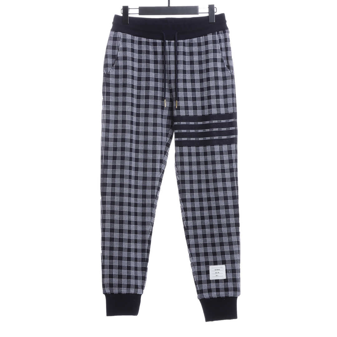 (Special offer) Thom Browne Check Jacquard Trousers Blue