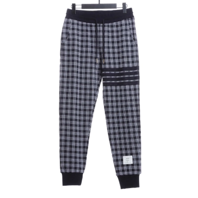 (Special offer) Thom Browne Check Jacquard Trousers Blue 01