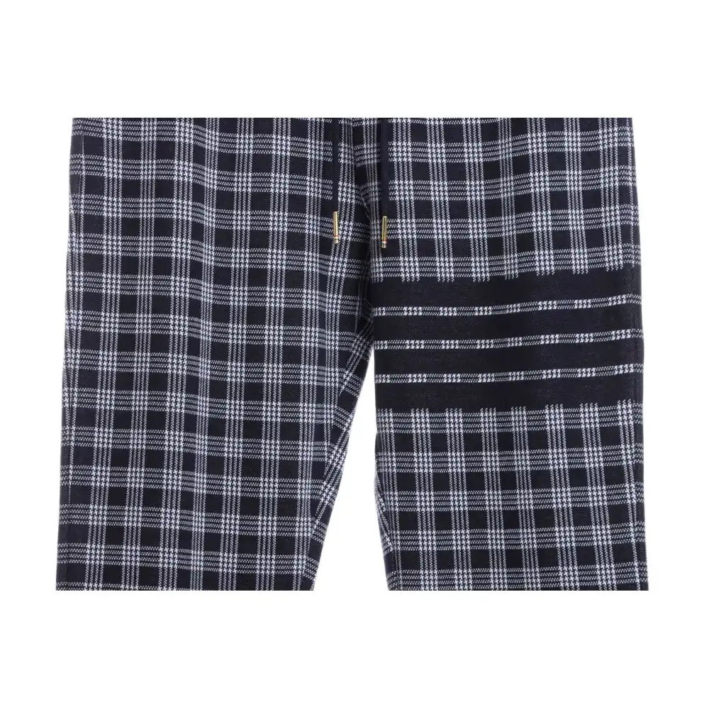 (Special offer) Thom Browne Check Jacquard Trousers Blue
