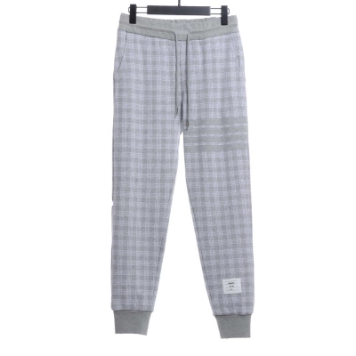 (Special offer) Thom Browne Check Jacquard Trousers Grey 01