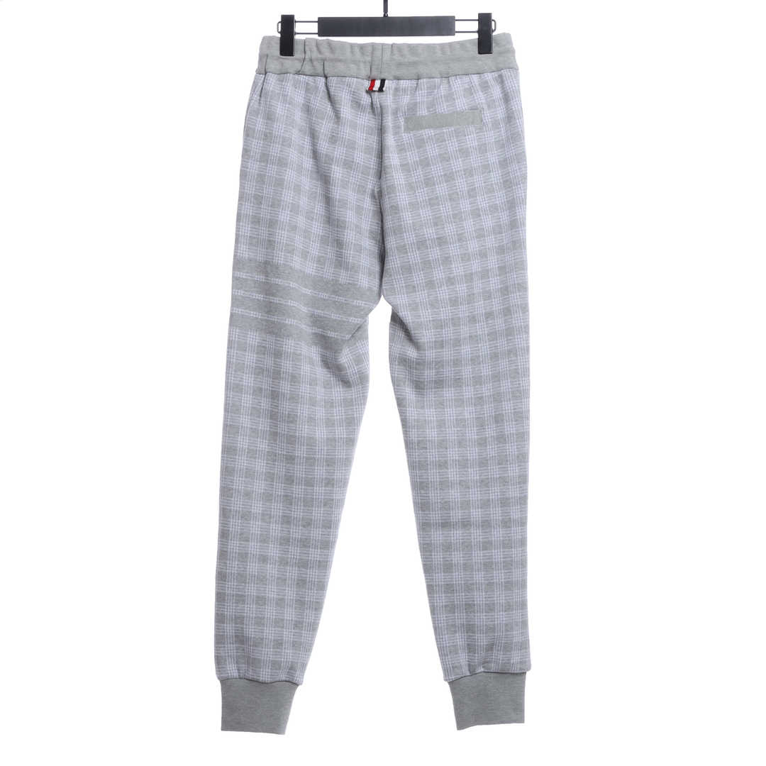 (Special offer) Thom Browne Check Jacquard Trousers Grey