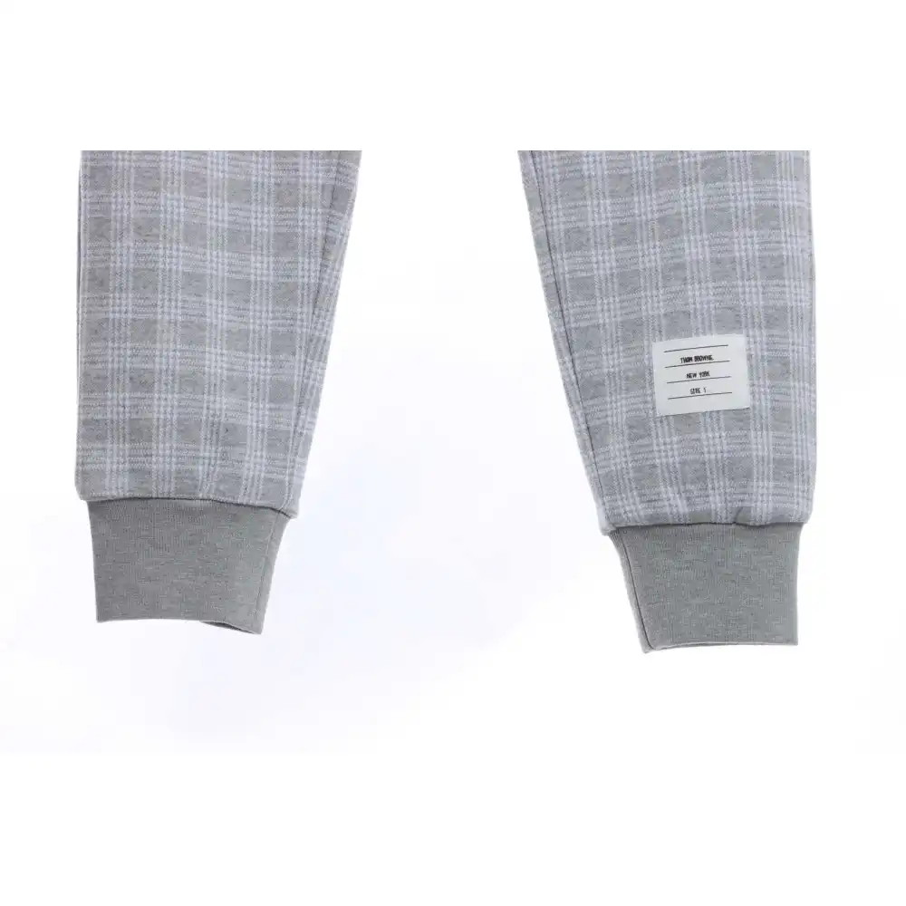 (Special offer) Thom Browne Check Jacquard Trousers Grey