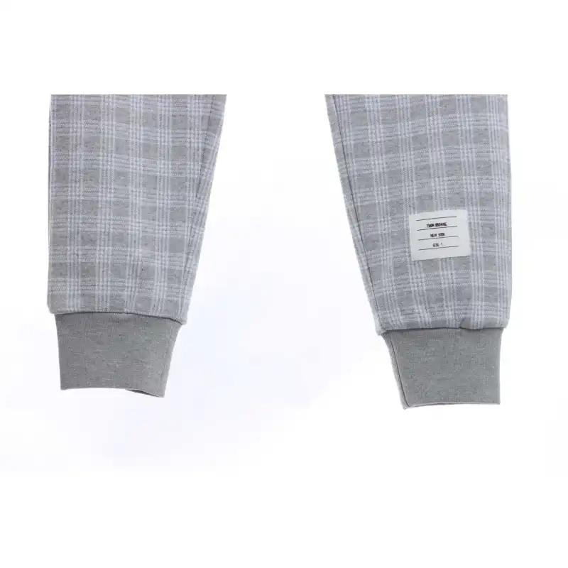 (Special offer) Thom Browne Check Jacquard Trousers Grey