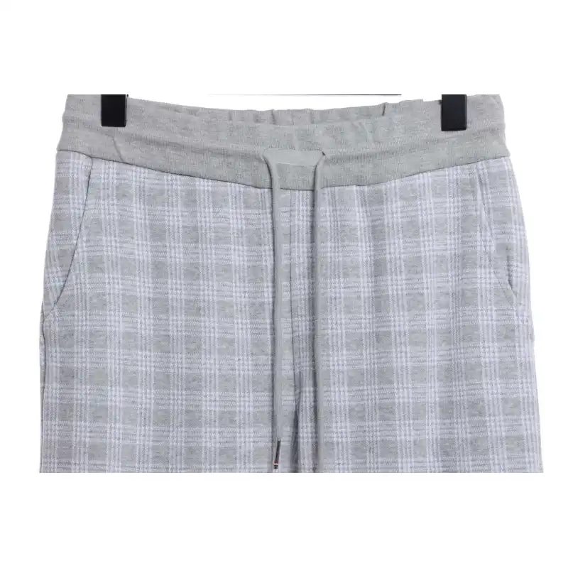 (Special offer) Thom Browne Check Jacquard Trousers Grey