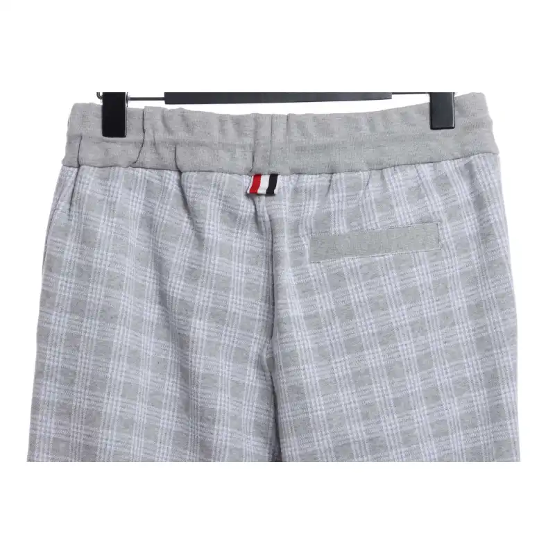 (Special offer) Thom Browne Check Jacquard Trousers Grey