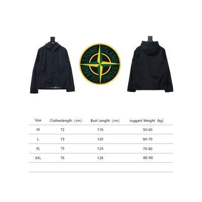 Stone Island 21Fw Arm Island Logo 3L Tc Hooded Jacket 02