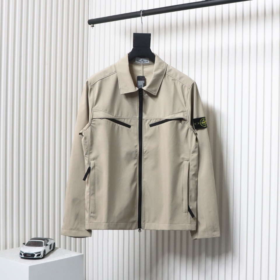 Stone Island 23ss Solid Color Jacket Beige