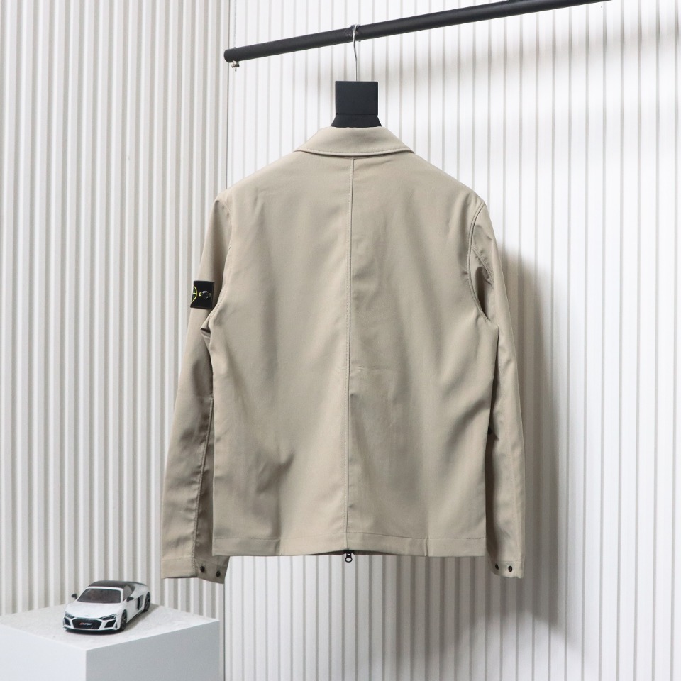 Stone Island 23ss Solid Color Jacket Beige