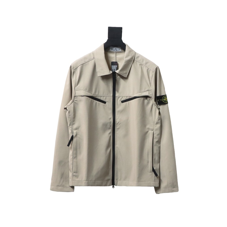 Stone Island 23ss Solid Color Jacket Beige