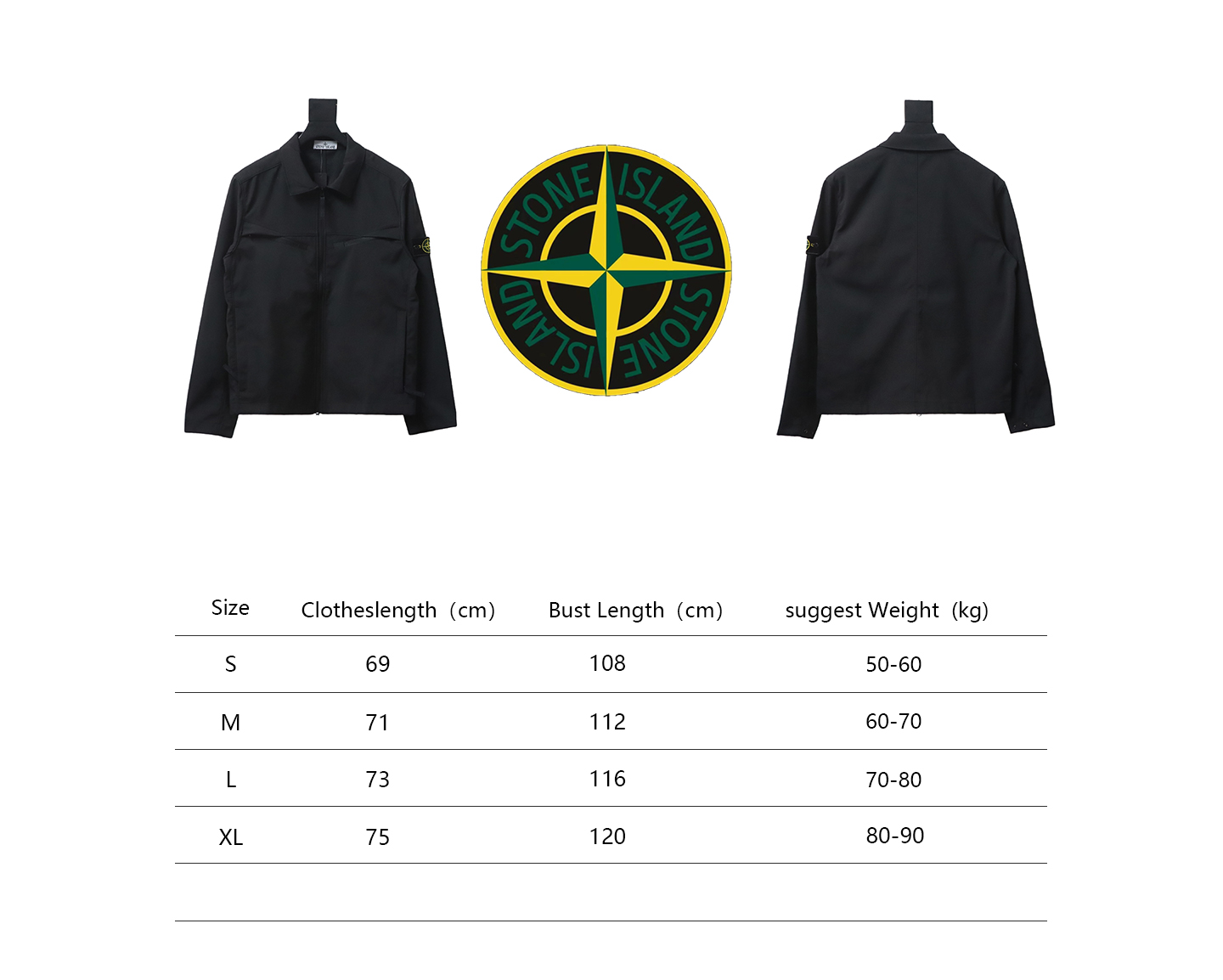 Stone Island 23ss Solid Color Jacket Black