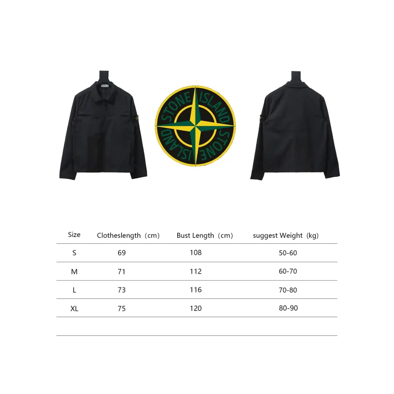 Stone Island 23ss Solid Color Jacket Black