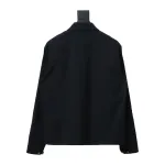 Stone Island 24Fw Star Logo Embroidered Laminated Shirt Jacket Black