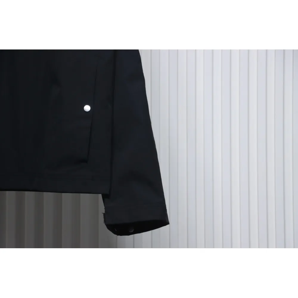 Stone Island 24Fw Star Logo Embroidered Laminated Shirt Jacket Black