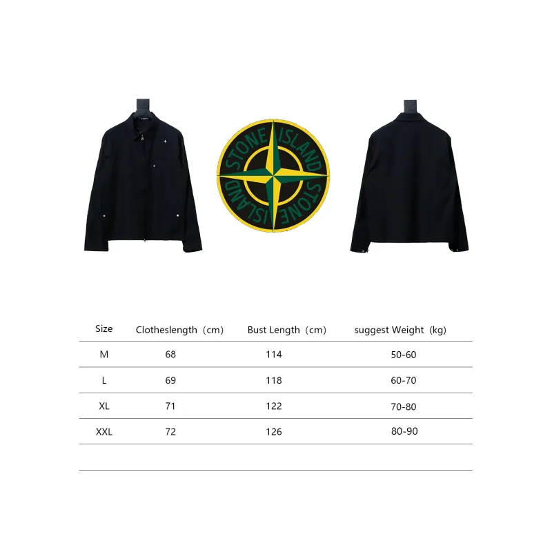 Stone Island 24Fw Star Logo Embroidered Laminated Shirt Jacket Black