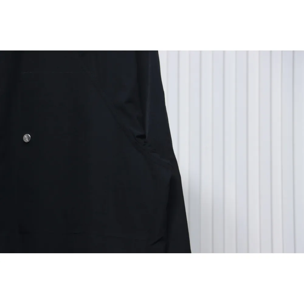 Stone Island 24Fw Star Logo Embroidered Laminated Shirt Jacket Black