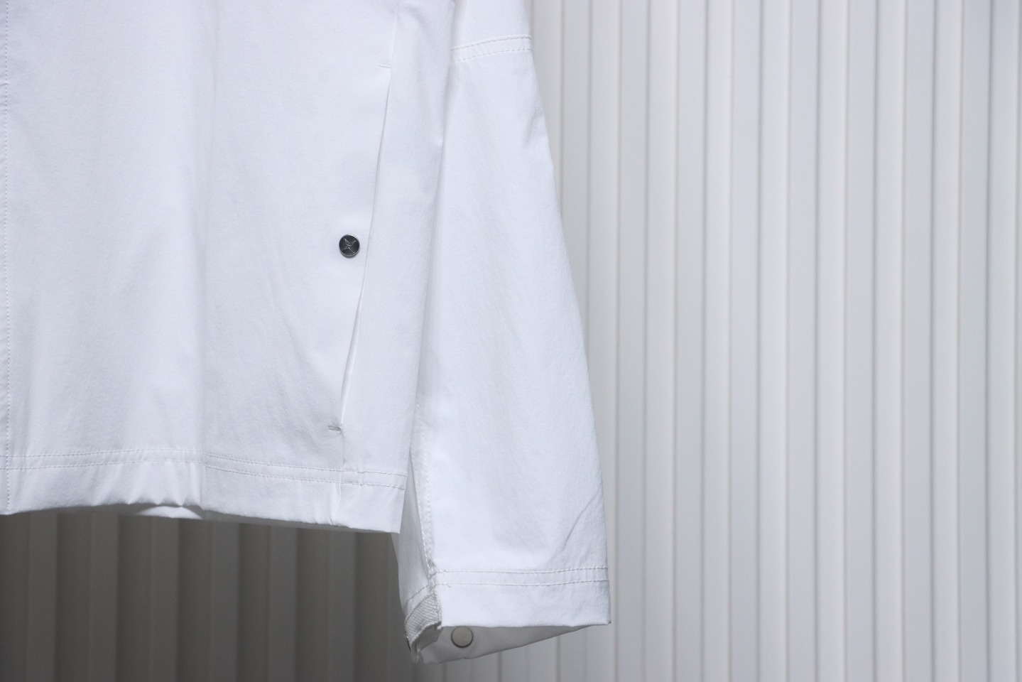 Stone Island 24Fw Star Logo Embroidered Laminated Shirt Jacket White
