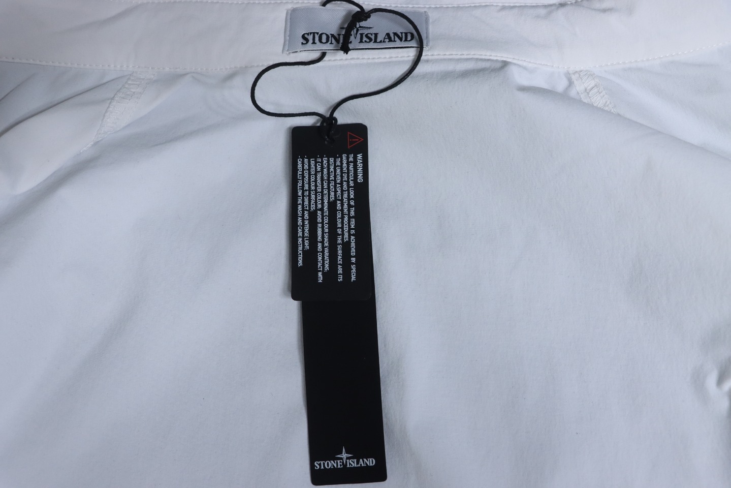 Stone Island 24Fw Star Logo Embroidered Laminated Shirt Jacket White