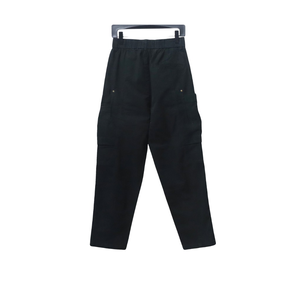 Stone Island Big Pocket Cotton Outdoor Overalls Black