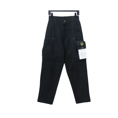 Stone Island Big Pocket Cotton Outdoor Overalls Black 01