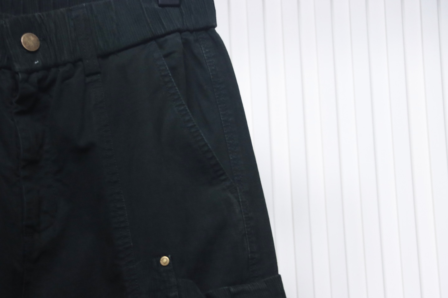 Stone Island Big Pocket Cotton Outdoor Overalls Black