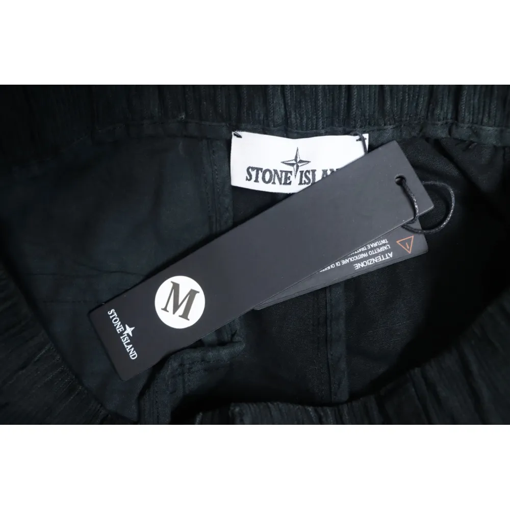 Stone Island Big Pocket Cotton Outdoor Overalls Black