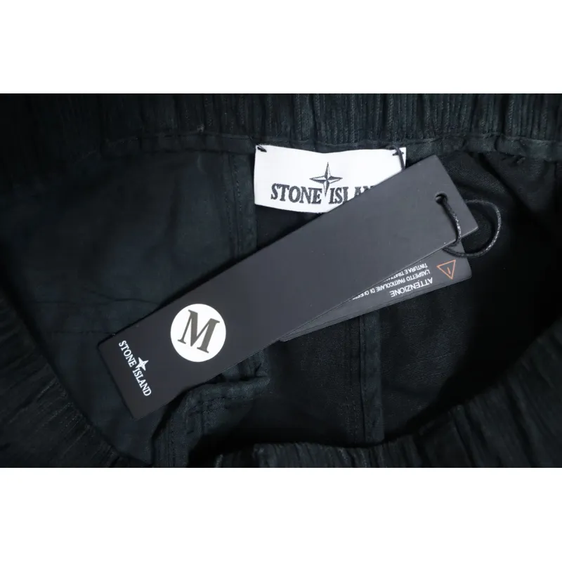 Stone Island Big Pocket Cotton Outdoor Overalls Black