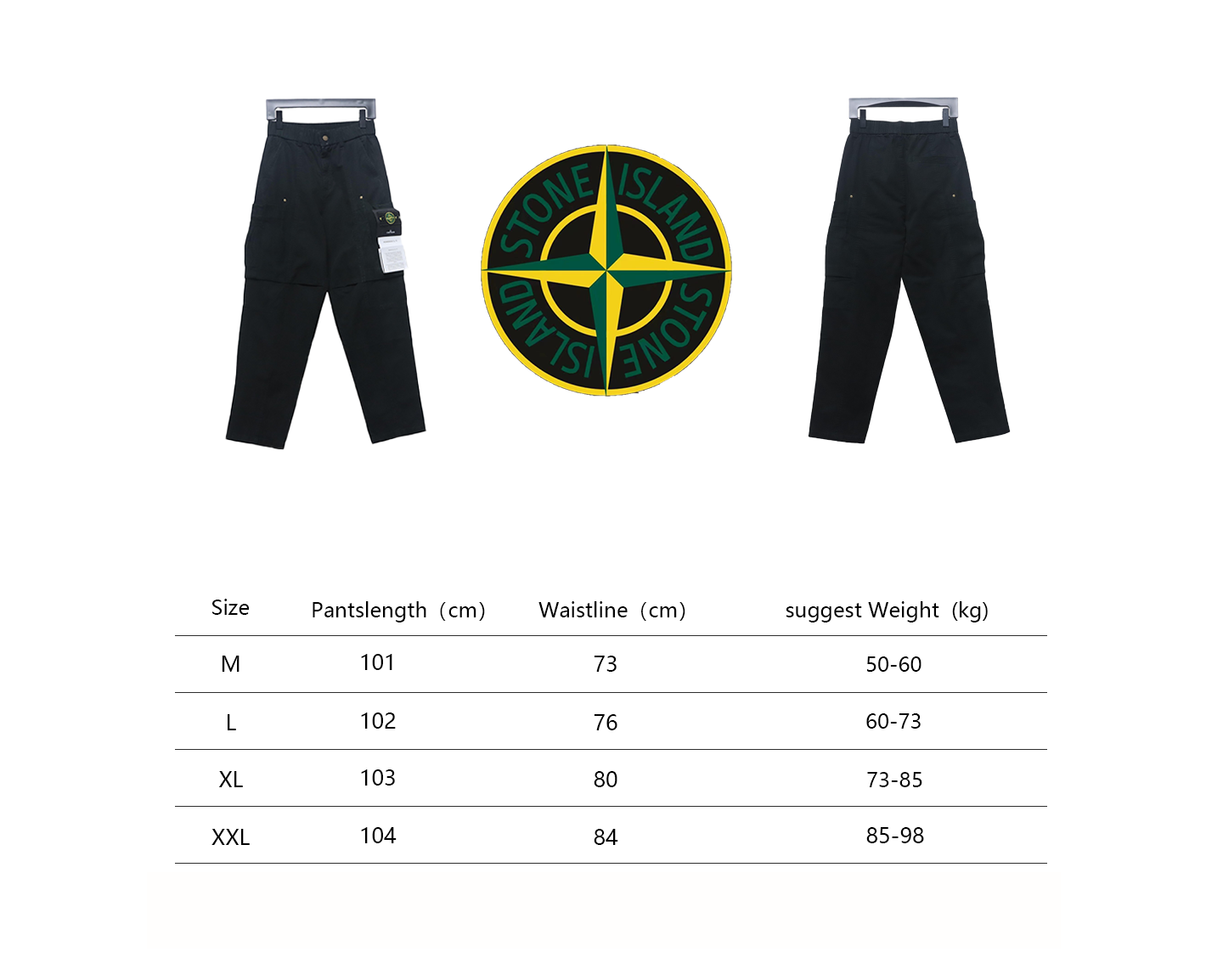 Stone Island Big Pocket Cotton Outdoor Overalls Black