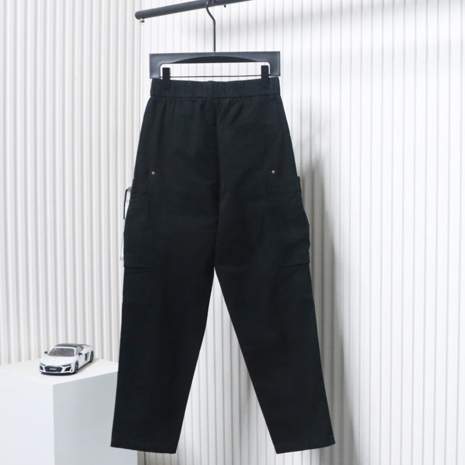 Stone Island Big Pocket Cotton Outdoor Overalls Black