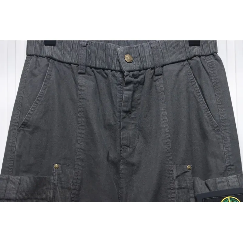 Stone Island Big Pocket Cotton Outdoor Overalls Grey