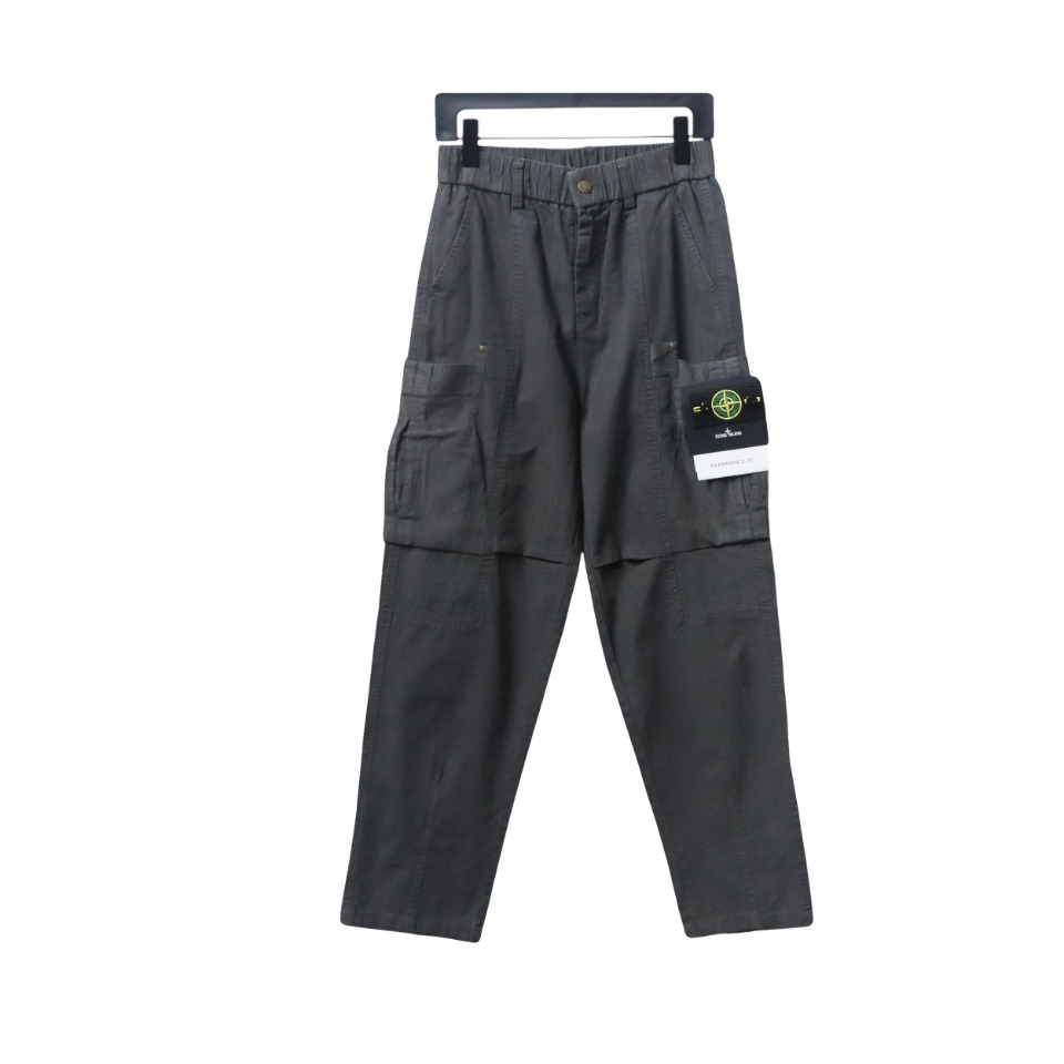 Stone Island Big Pocket Cotton Outdoor Overalls Grey