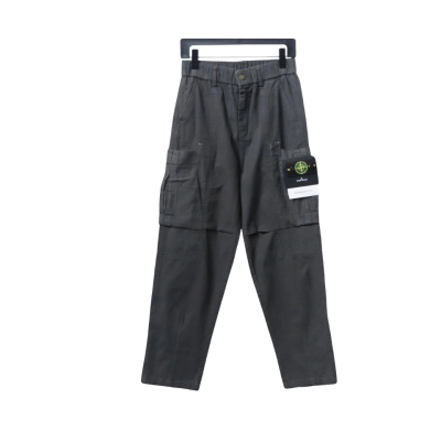 Stone Island Big Pocket Cotton Outdoor Overalls Grey 01