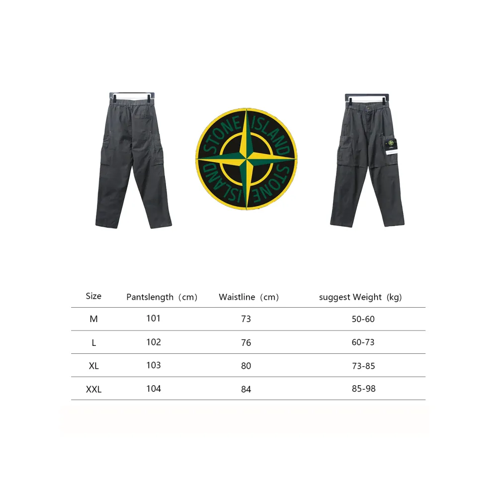Stone Island Big Pocket Cotton Outdoor Overalls Grey