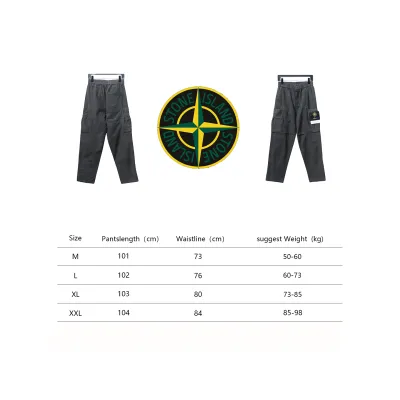 Stone Island Big Pocket Cotton Outdoor Overalls Grey 02