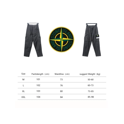 Stone Island Big Pocket Cotton Outdoor Overalls Grey 02