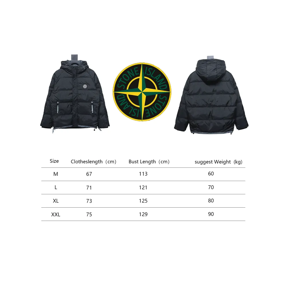 Stone Island Classic Small Label Down Black