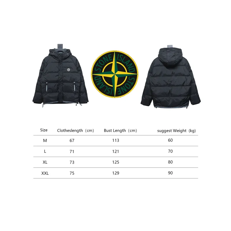 Stone Island Classic Small Label Down Black