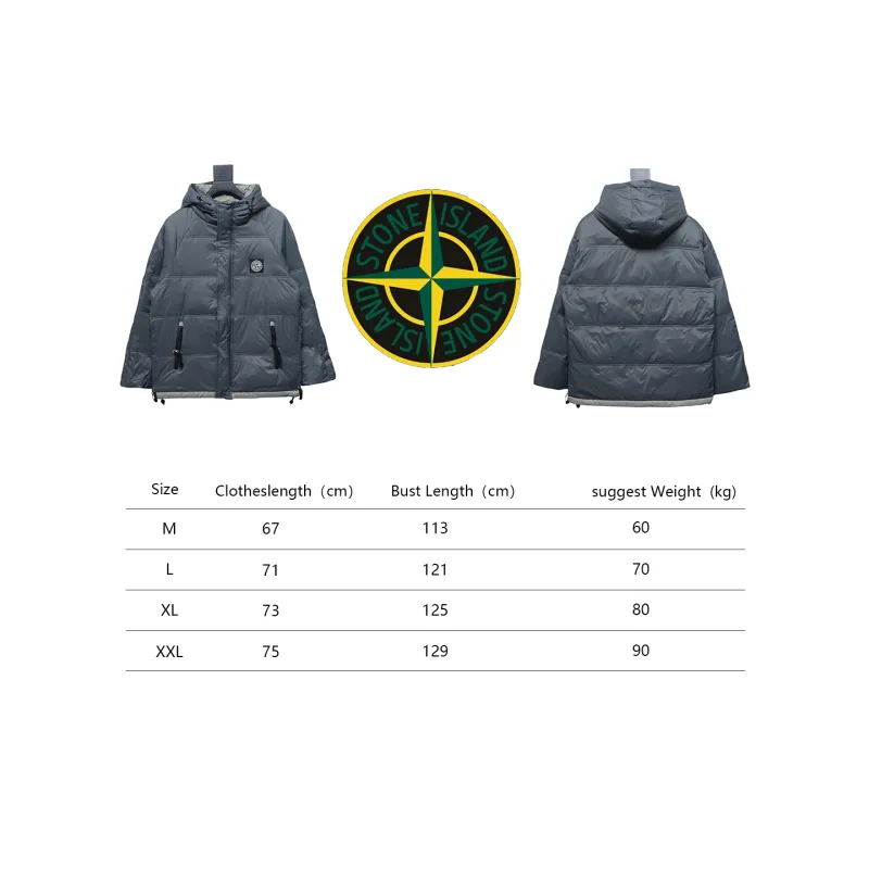 Stone Island Classic Small Label Down Grey