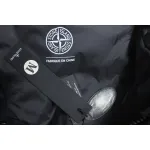 Stone Island Logo Armband Logo Solid Color Zip-Up Work Hooded Down Jacket