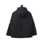 Stone Island Logo Armband Logo Solid Color Zip-Up Work Hooded Down Jacket