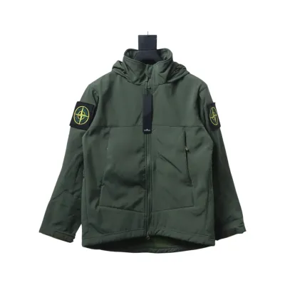 Stone Island Outdoor Arm Logo Jacket Zip-Up Jacket Green 01