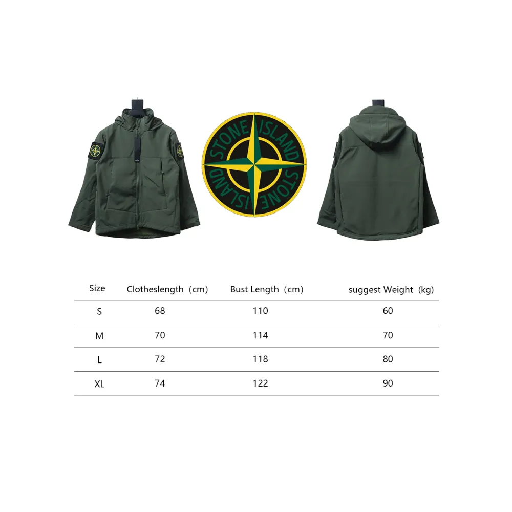 Stone Island Outdoor Arm Logo Jacket Zip-Up Jacket Green