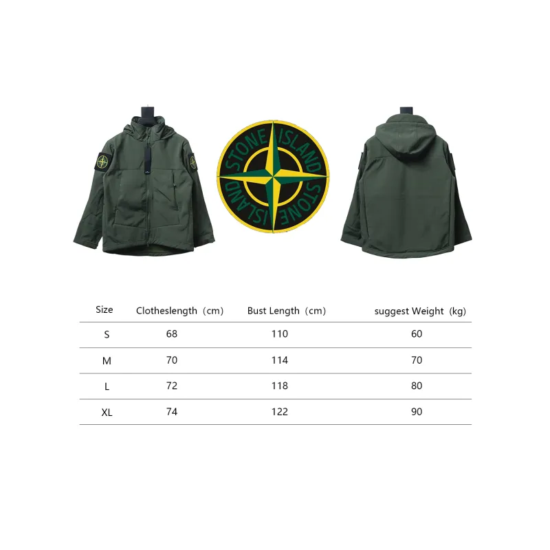 Stone Island Outdoor Arm Logo Jacket Zip-Up Jacket Green