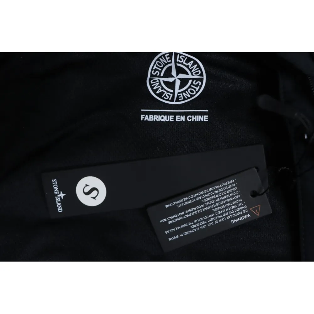 Stone Island Outdoor Arm Logo Jacket Zip-Up Jacket Black