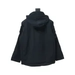 Stone Island Outdoor Arm Logo Jacket Zip-Up Jacket Black