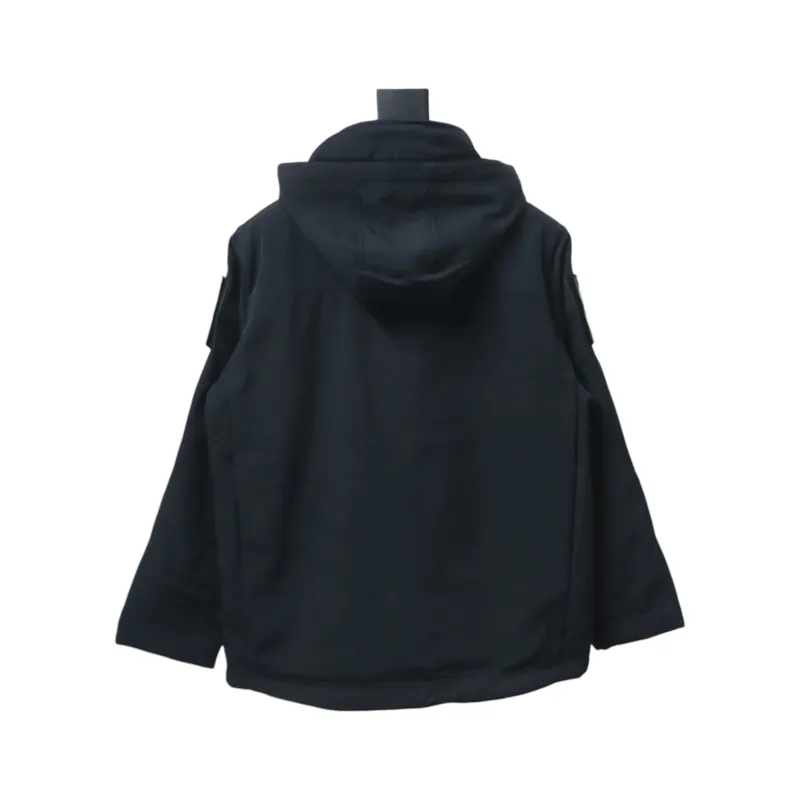 Stone Island Outdoor Arm Logo Jacket Zip-Up Jacket Black