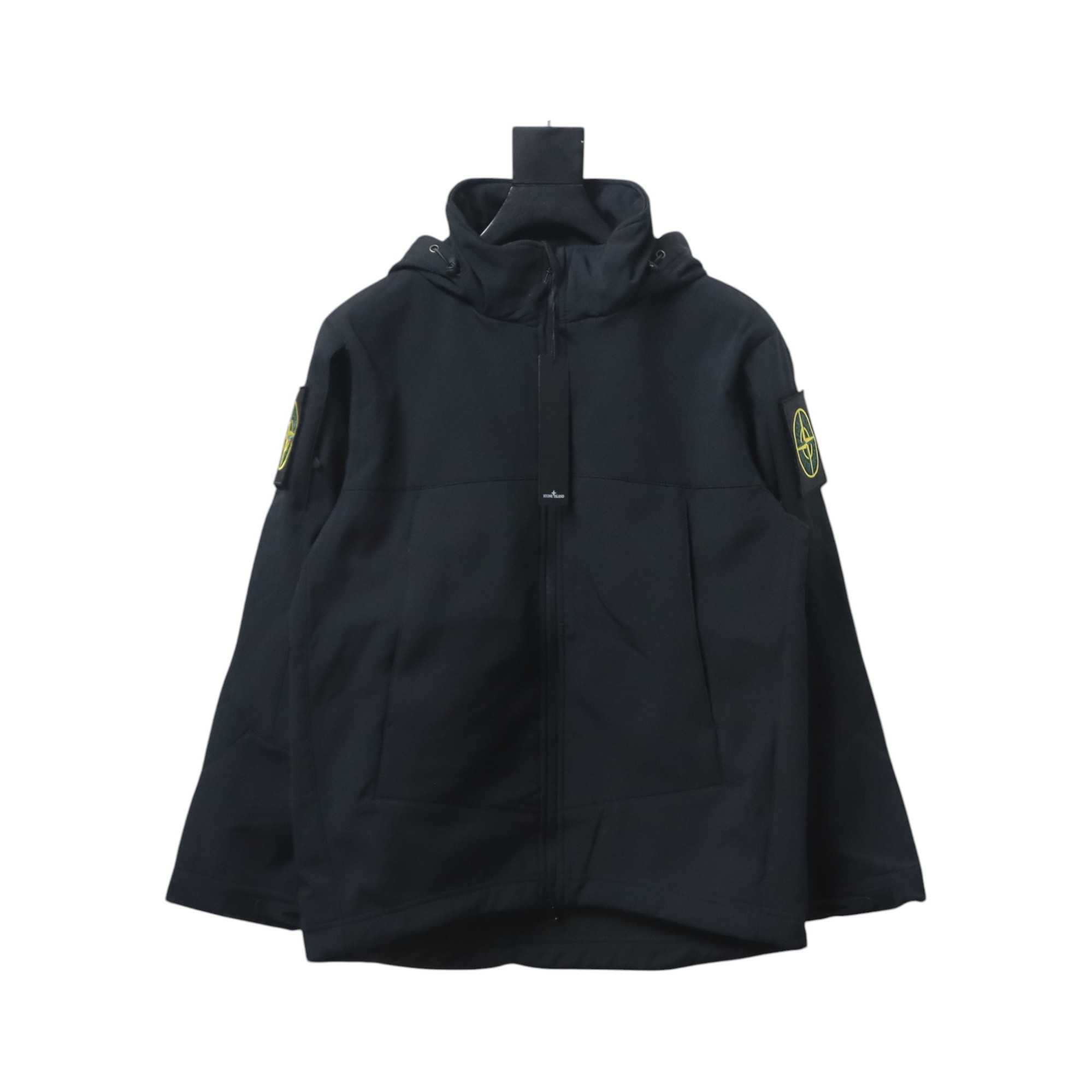 Stone Island Outdoor Arm Logo Jacket Zip-Up Jacket Black